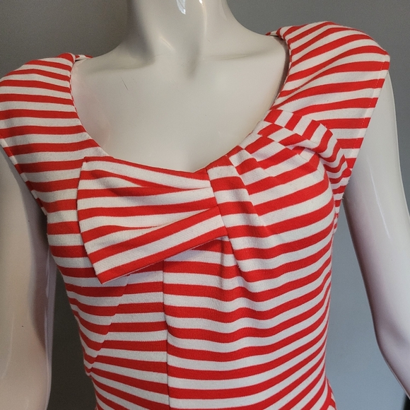 Eva Franco Striped Dress with Collar Detail, GUC, Size 4 - Picture 2 of 8